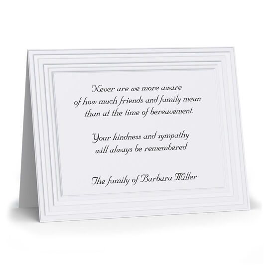 Embassy Folded Sympathy Cards - Raised Ink